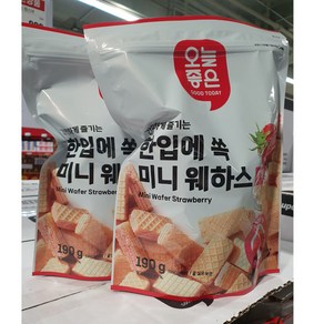 오늘좋은 한입에 쏙 미니웨하스딸기맛190g