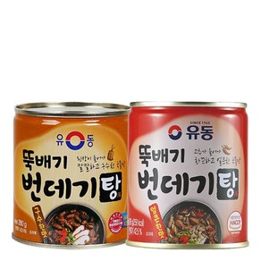 유동 뚝배기 번데기탕(구수한맛+얼큰한맛) 280g, 1세트