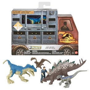 마텔쥬라기월드(JURASSIC WORLD) 새로운 지배자 미니피규어 멀티팩 (한정판 알로에사우루스 포함) 공룡 4구 + 인간 1구 미니 피규어 총 5구 3세~ GWP71, 1개