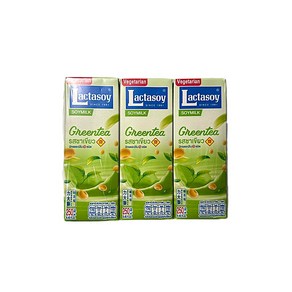 태국 두유 락타소이 그린티 두유 / THAI Lactasoy Soy Milk Geen Tea, 3개, 250ml