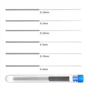 10pc 스테인리스 노즐 청소 바늘 도구 0.15mm 드릴 V6 3D 프린터 부품, [01] 0.15mm, 01 0.15mm