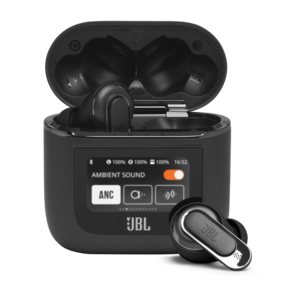 삼성공식파트너 JBL TOUR PRO2 무선 블루투스 이어폰 프로 사운드 LCD 디스플레이 커널형 트루 어댑티브 노이즈캔슬링 톡쓰루 주변소리듣기 핸즈프리 블루투스 5.3, 블랙