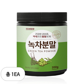 백세팔팔 녹차분말, 1개, 200g