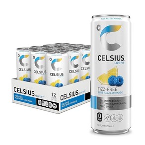 CELSIUS 스파클링 체리 콜라 기능성 에센셜 에너지 드링크 355ml 12온스 12팩, 350ml, 12개