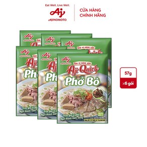 Aji-Quick® 쇠고기 쌀국수 미리 양념한 양념 패킷 6개 콤보 57g/팩, 57g