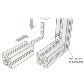 이너브라켓/ Inner braket/ 프로파일 부속/ 프로파일 브라켓/ 알미늄/ 대영