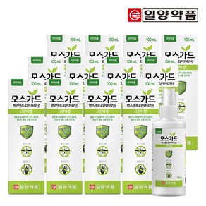 일양약품 모스가드 이카리딘 그린티향 모기 진드기 기피제 스프레이 퇴치 야외활동시, 12개, 100ml
