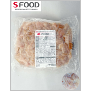 [SFOOD] 국산닭고기 96% 에쓰푸드 치킨바베큐탑핑 1kg 1EA(냉동)(각종토핑)_치즈왕자, 1개