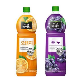 미닛메이드 오렌지주스 + 포도주스 x 6개씩 (총12개), 1세트, 1.5L