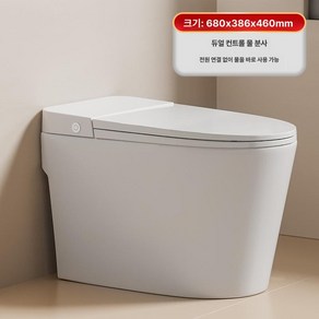 직수형 양변기 좌변기 일체형 변기 물탱크 없는 욕실, 305mm, 순수 평면형-눈꽃 흰색 무수탱크