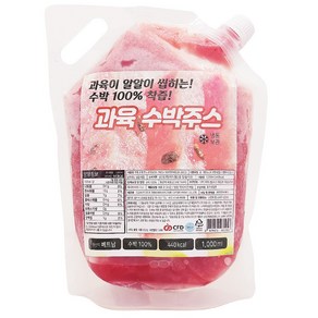 지앤씨 냉동 과육 수박주스 1kg, 단품