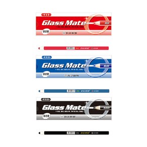 지구 글라스 메이트 채점용 색연필 (12자루) 3가지 색, 01) 빨강 12자루