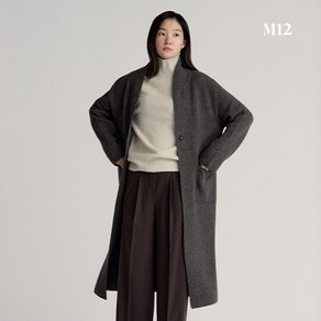 M12 방송중앱2만 24FW 여성 울캐시미어 블렌디드 롱 니트코트