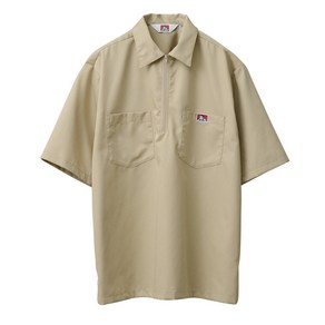BEN DAVIS 벤데이비스 T-25580030 1 2 ZIP S S SHIRT 하프집 셔츠 남방
