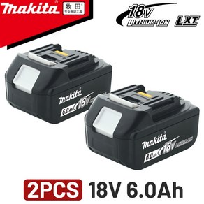 호환 Makita 지널 충전식 배터리 Makita BL1840 BL1830 BL1830B BL1850 BL1850B 용 18V 9.0Ah, 22 Makita 6AhX2  10C, 01 CHINA, 1개