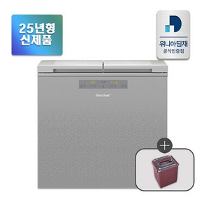 [위니아 딤채] 25년형 2도어 뚜껑형 김치냉장고 153L EDL16KBWSST1 스파크실버 전국무료설치