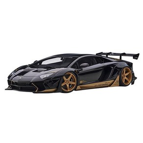 AUTOat 오토아트 79184 1/18스케일 리버티 워크 LB-WORKS 람보르기니 아벤타도르 리미티드 에디션 블랙/골드 엑센트 [컴포지트 다이캐스트 미니카], 단일, 1개