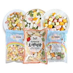 우리쌀 오색떡3종 떡국떡1kg+모양떡1kg+한입떡1kg, 3개, 1kg