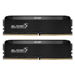 OLOy DDR5 RAM 32GB (2x16GB) 블랙 헤어라인 블레이드 6400 MHz CL32 1.35V 게이밍 UDIMM (MD5U1664320BRLDA)