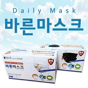 맑은하루 바른마스크 30매 일회용 부직포 성인용 대형, 어린이용/소형, 화이트, 1개