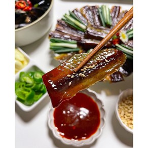 [델푸릇] 포항 구룡포 과메기 야채세트 햇 꽁치 손질 안주, 1세트, [3~4인] 10마리(20쪽)+야채세트