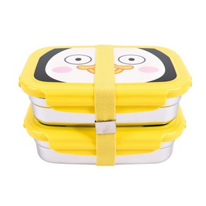 릴팡 펭수 김밥스텐 2단밴드도시락세트 PS6266, 펭수/김밥스텐 2단밴드도시락세트 PS6266, 1개