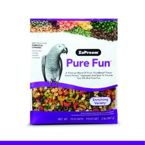 ZuPeem Pue Fun Bid Food fo Paots & Conues ZuPeem 앵무새 및 코뉴어를 위한 순수 재미있는 새 먹이 2 lb(2개 팩) -, 2파운드(1팩), 1개, 907.18g