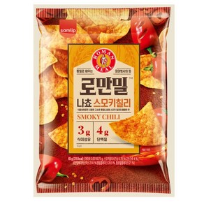 삼립 로만밀 통밀 나쵸 스모키칠리 과자 TV 영화 사무실 간식, 1개, 65g