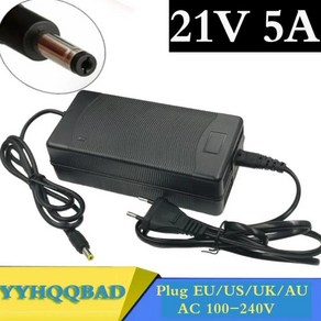 21V 5A 리튬 배터리 충전기 5 시리즈 100-240V 21V5A LED 조명이있는 용 충전 상태 표시, 1개, 03 UK