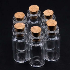 코르크 마개 유리병 샘플 미니병 작은병, 1ml, 1개