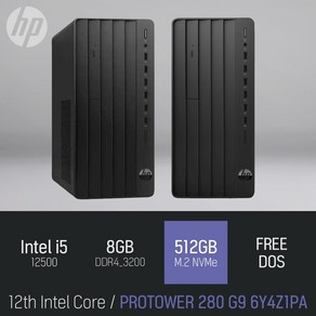 HP 프로 타워 280 G9 6Y4Z1PA 사무용 업무용 가성비 좋은 데스크탑 PC, 램 8GB+NVMe 512GB+FREE DOS, 8GB