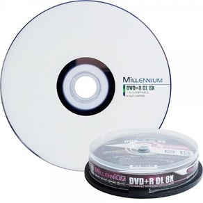 대용량 데이터 더블 저장 DVD+R DR 공미디어 10매 8.5GB