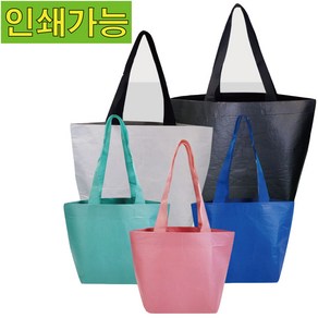 [인쇄가능] 리유저블가방 친환경 장바구니 R-PET원단 30cmX40cmX15cm, 1개, 핑크