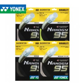 요넥스 NBG 95 10M 배드민턴 스트링 YONEX NANOGY 95 7컬러, 레드, 1개