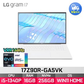 LG전자 2023 그램17 17Z90R-GA5VK, WIN11 Home, 16GB, 256GB, 스노우화이트