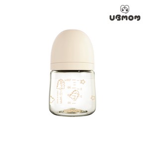 유비맘 PPSU 디자인 젖병 + 젖꼭지 포함, 1개, 120ml, 베이지