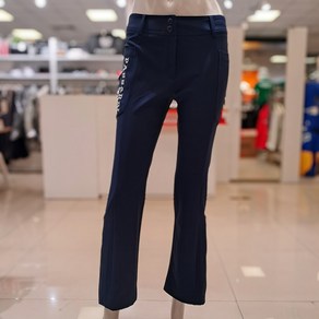 [파사디] 여성 봄 와끼 지퍼 일자핏 바지 네이비 P24SSL501MNA