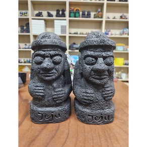 Jeju(제주) 돌하르방 (문관 무관) 장식인형(20cm x 20cm)