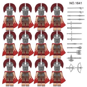 중세기자 중국 레고호환 로마 기사 블록 미니 피규어, A.1641병사A세트, 1개