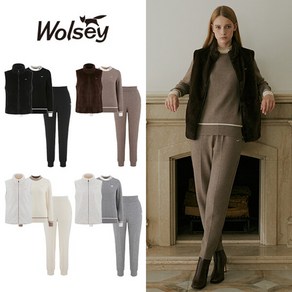 [최초가 129000원][24FW][Wolsey] 울시 여성 퍼베스트1종+니트셋업 2종 (총 3종)