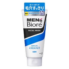 kao 카오 MENs Bioe 맨즈 비오레 마이크로 스크럽 세안 130g [남성용 세안제], 단일, 1개