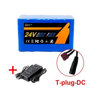 24V 배터리 팩 7S3P 18650 리튬 이온 100Ah 20A 밸런스 BMS 29.4V 2A 충전기 포함, [03] 100Ah-CRA-T-plug-DC, 1개