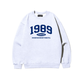 1989스탠다드 OUR 1989 맨투맨 (STMSTD-0004) 커플티 로고티 데일리룩