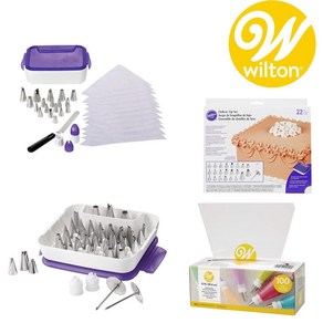 윌튼 팁 마스터 세트 디저트 장식 도구 모음 Wilton Tip Sets Cake, 5. 윌튼 30.4 cm 짤주머니 100개