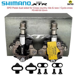 SHIMANO XTR SPD PD-M9100 산악 자전거 크로스 컨트리 라이드 레이스 사이클로 양면 자동 잠금 페달용, 01 PD-M9100, 1개