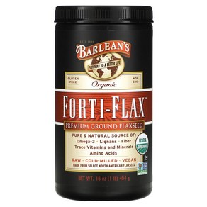 Balean 유기농 Foti-Flax 최고급 아마씨 가루 454g, 1개