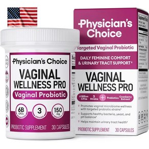 Physicians CHOICE Pobiotics 피시션 초이스 여성 유산균 프로바이오틱스 30캡슐, 1개