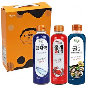 홍게간장500ml+참치액500ml+굴소스500ml X10세트 명절선물세트, 1세트, 1.5L