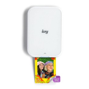 Canon Ivy 2 미니 포토 프린터 호환되는 iOS 및 안드로이드 장치에서 인쇄 뒷면 스티커 프린트 블러쉬 핑크, 화이트