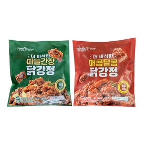 [팔도맛쟁이] 멕시카나 더 바삭한 매콤달콤 닭강정 + 마늘간장 닭강정 2종, 1개, 1kg